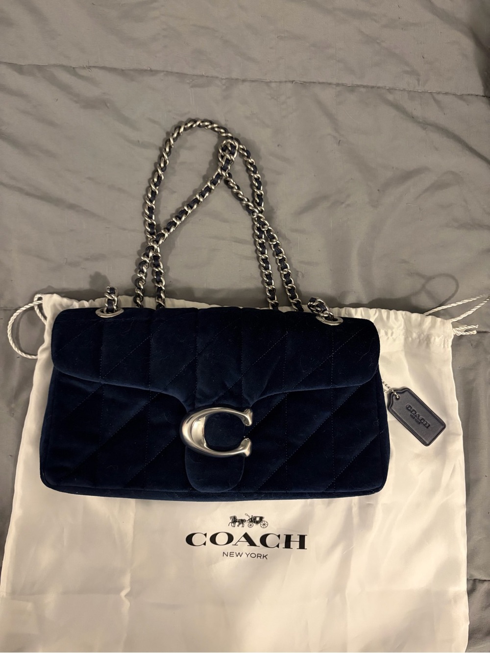 Coach Quilted Tabby 26 Velvet Navy